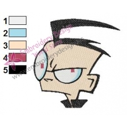 DIB Face Invader Zim Embroidery Design